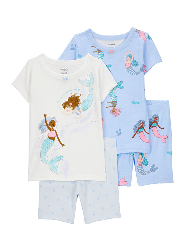 Carter's Küçük Kız Çocuk Pijama Set 4'lü Paket