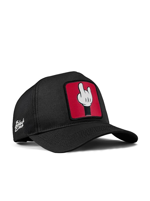 BlackBörk Parmak Logolu Siyah Beyzbol Şapka