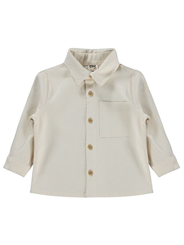 Civil Baby Basic Cepli 6-18 Ay Gömlek - Ekru