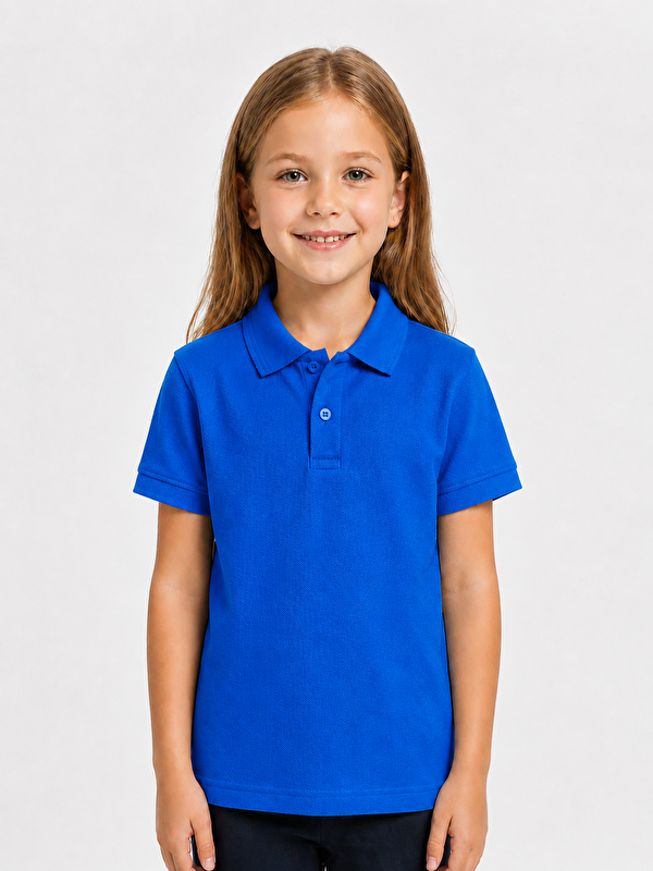 ajn Kids Polo Yaka Basic Kısa Kollu Unisex Çocuk Tişört