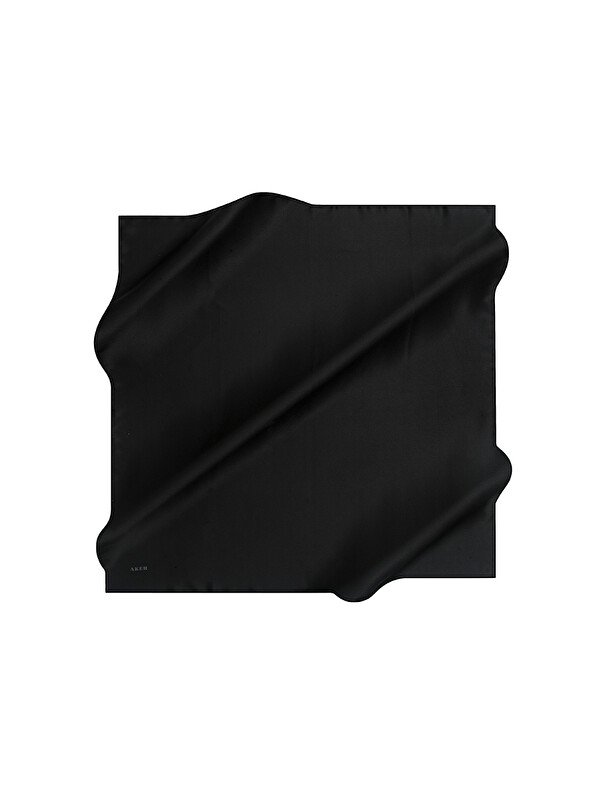 AKER Siyah 90X90 Düz Twill Eşarp