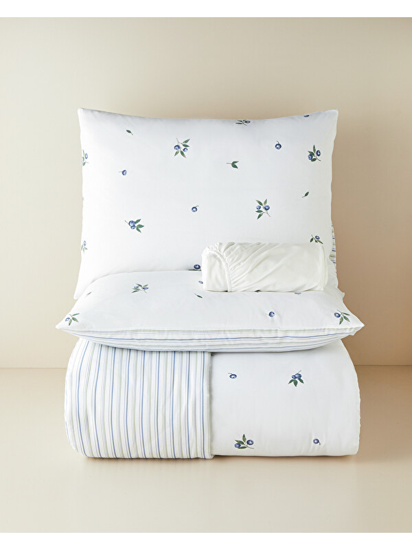 English Home Berryscus Kolay Ütülenir Çift Kişilik Çarşaflı Nevresim Takımı 200x220 cm Mor