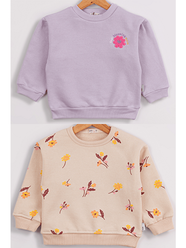 Miss Tuffy Kız Çocuk 2'li Paket Basic Sweatshirt