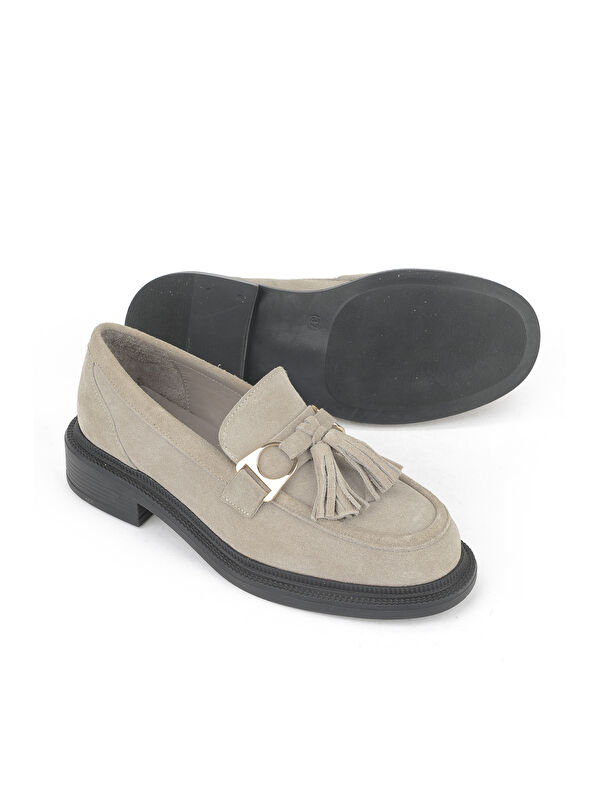 Kadın Hakiki Deri Ayakkabı 153111Z22403 Bej - Görsel 5