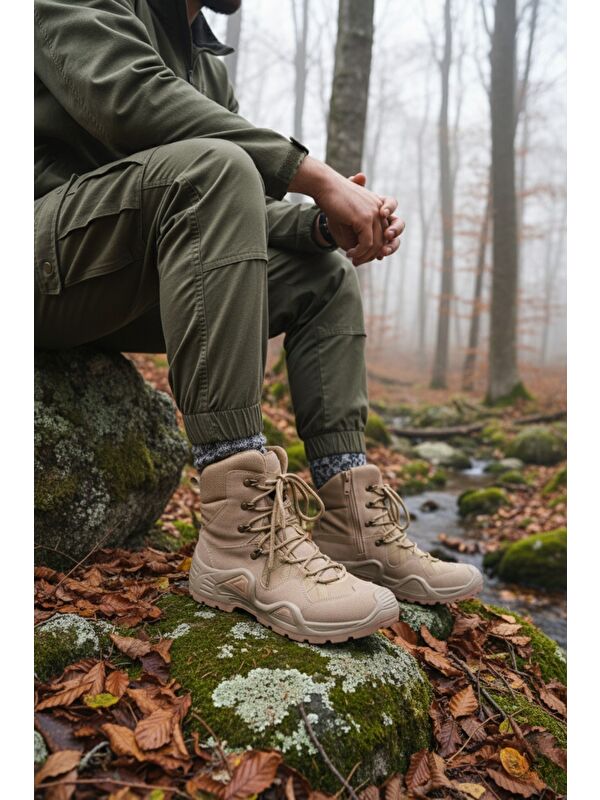 RANGER Tactical Askeri Fermuarlı ve Bağcıklı Postal Çöl Botu - Görsel 2