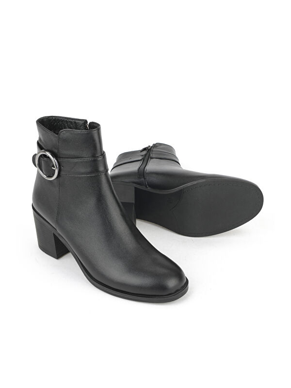 Kadın Hakiki Deri Bot 1531020Z301 Siyah - Görsel 5