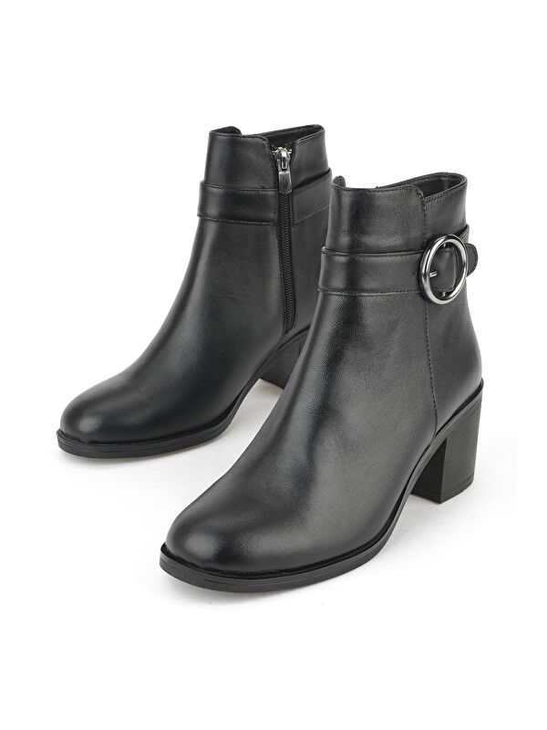 Kadın Hakiki Deri Bot 1531020Z301 Siyah - Görsel 6