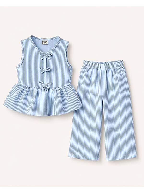 My Kids Wear Kız Çocuk Bella Fiyonk Detaylı Alt Üst Takım 12802