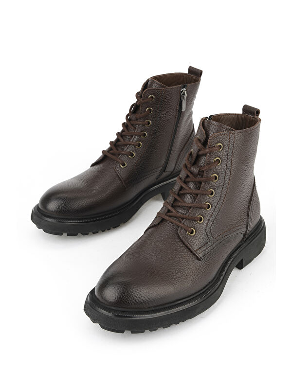 Erkek Hakiki Deri Bot 1531007Z8263 Kahve - Görsel 6