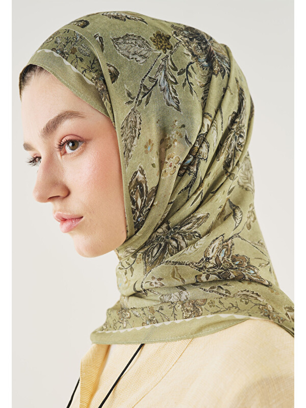 Fresh Scarfs Ethnic Blossom Desen Soft Viskon Şal Çağla Yeşili