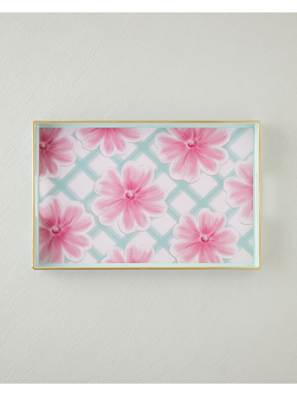English Home Bright Floral PP Tepsi 40x26 cm Renkli