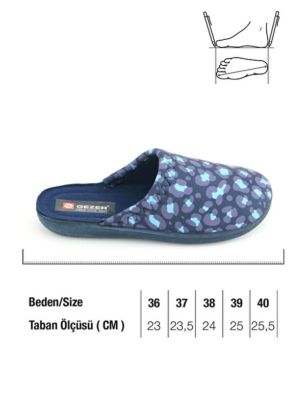 Gezer Siyah Gezer Kışlık Rahat Kadın Taban Ev Bahçe Terlik