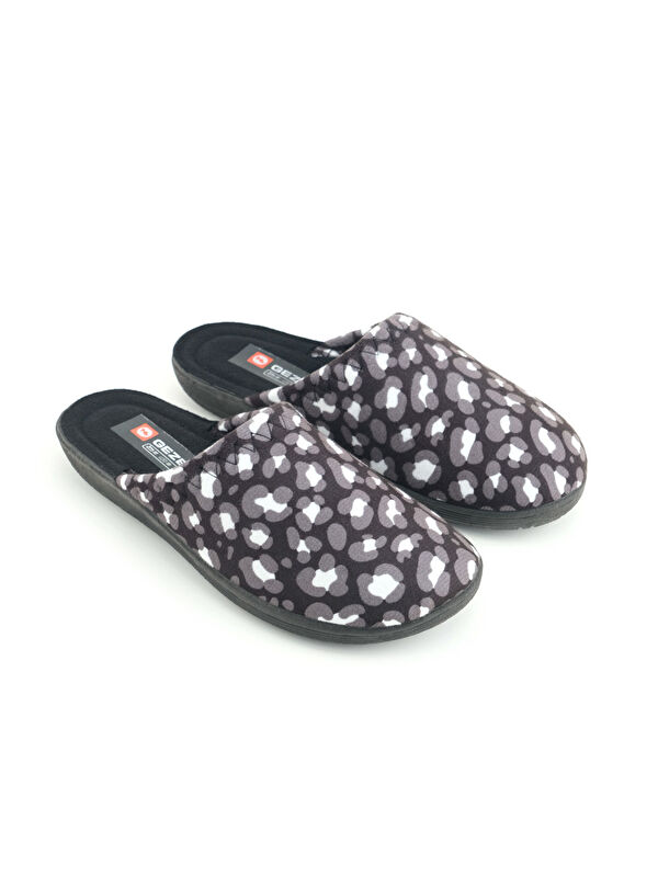 Gezer Siyah Gezer Kışlık Rahat Kadın Taban Ev Bahçe Terlik