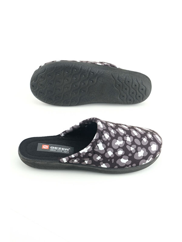 Gezer Siyah Gezer Kışlık Rahat Kadın Taban Ev Bahçe Terlik