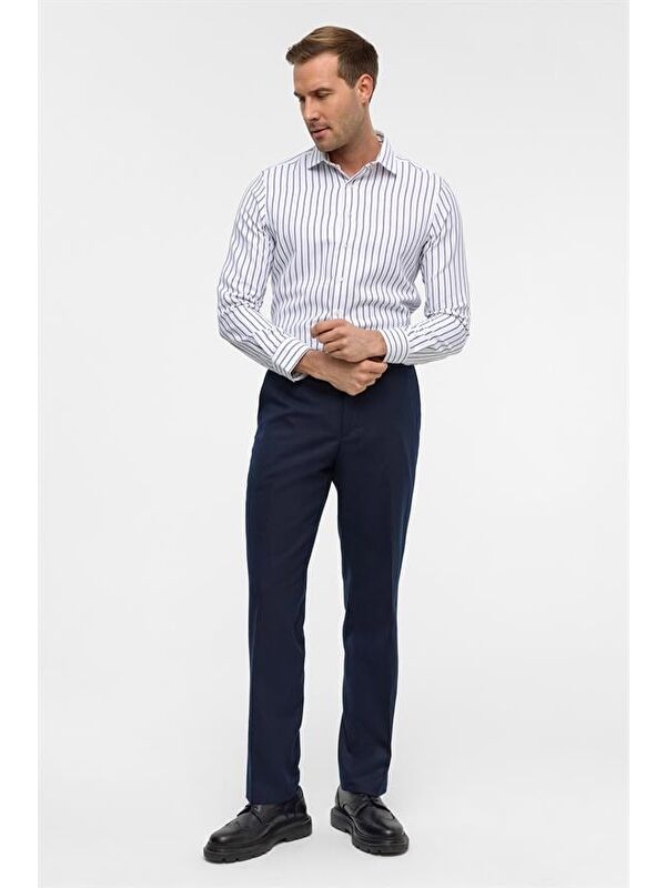 Süvari Lacivert Regular Düz Pantolon