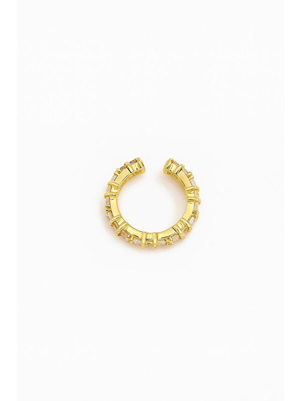New Obsessions Taşlı Gold Kıkırdak Sıkıştırmalı Küpe