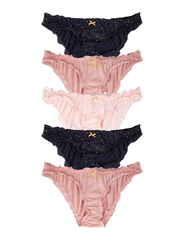 Dominant Kadın Fırfırlı Pamuklu Slip Külot 5'li Paket