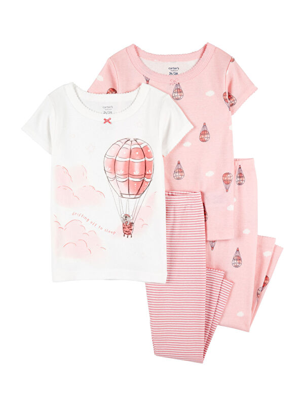 Carter's Küçük Kız Çocuk Pijama Set 4'lü Paket