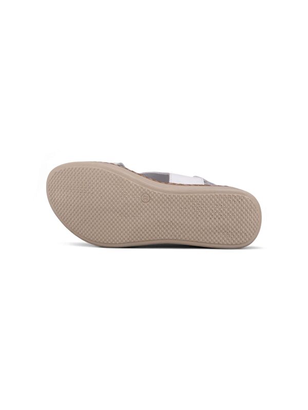 Kadın Günlük Sandalet - Beyaz, Deri - Görsel 3