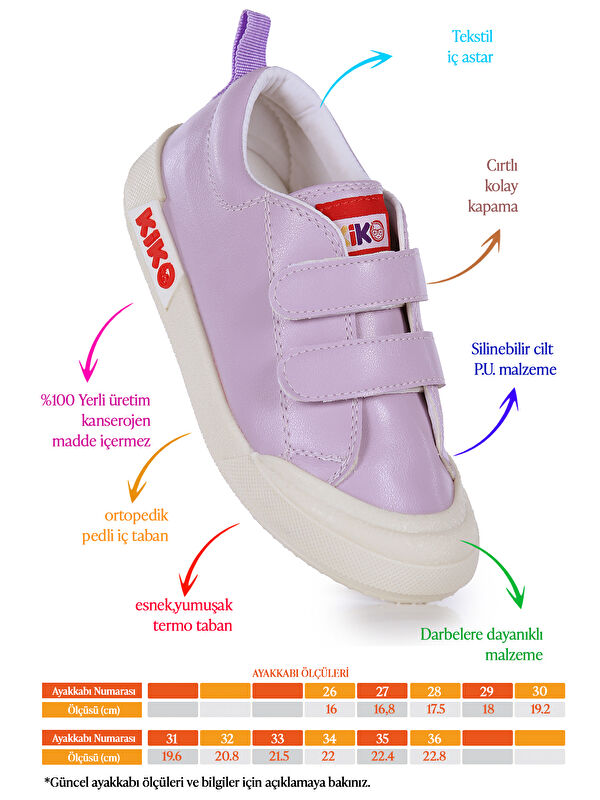 Suba Cırtlı Termo Taban Kız Çocuk Günlük Spor Ayakkabı - Görsel 3