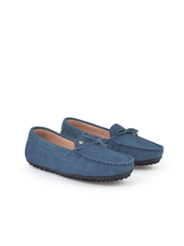 Kadın Hakiki Deri Ayakkabı 1511007ZZ2001 Mavi - Görsel 3