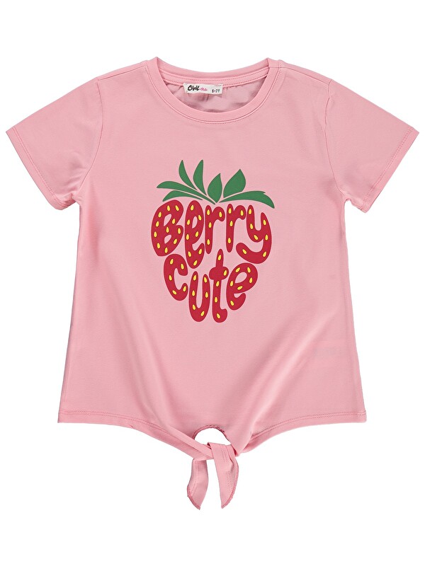 Civil Girls Berry Cute 6-9 Yaş Tişört - Pudra