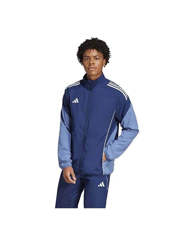 Adidas Tiro25C Pre Jkt Lacivert Dik Yaka Erkek Fermuarlı Sweatshirt Hırka