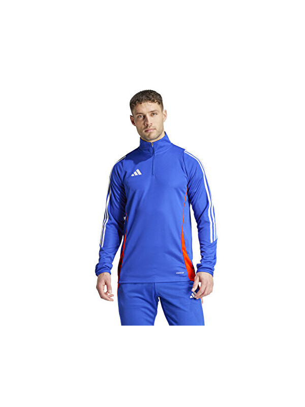 Adidas Tiro24 Trtop Erkek Futbol Uzun Kollu Antrenman Tişörtü JE1993 Mavi