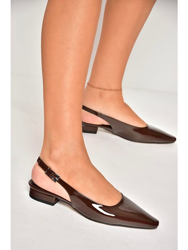 U4046022 Kahverengi Kadın Topuklu Ayakkabı - Görsel 4