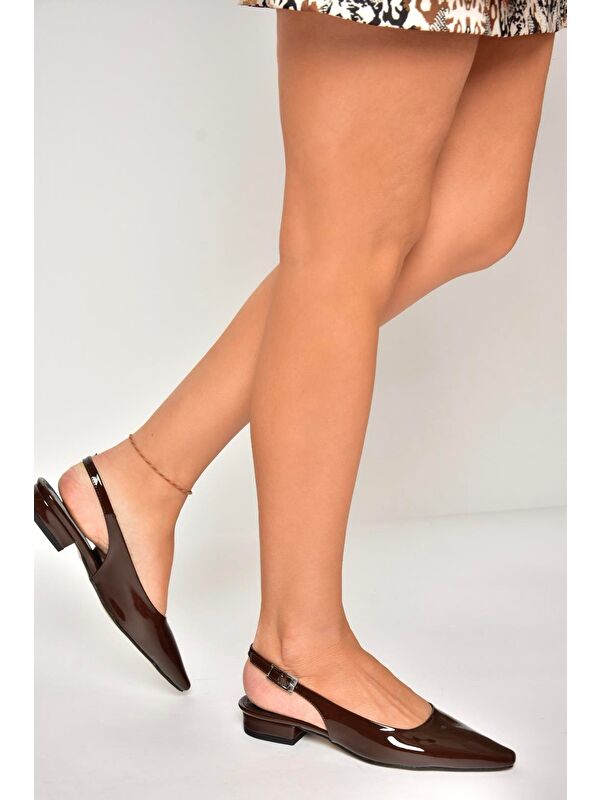 U4046022 Kahverengi Kadın Topuklu Ayakkabı - Görsel 2