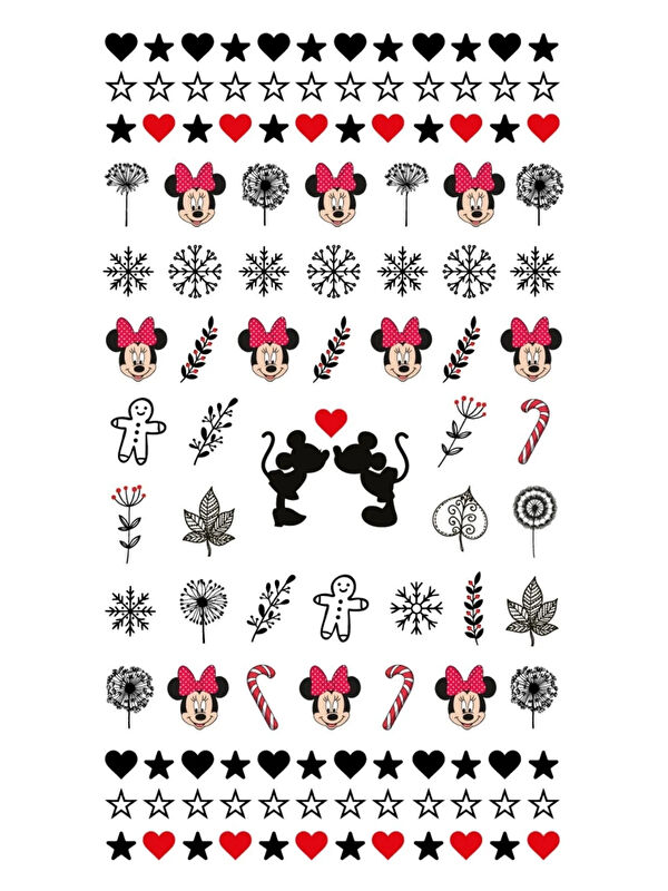 Le Mabelle Kırmızı  Minnie Temalı Kız Çocuk Tırnak Sticker
