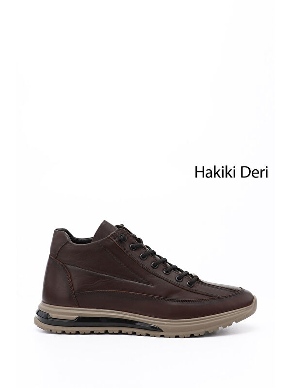 Erkek AÇIK KAHVERENGİ Fermuarlı Hakiki Deri Outdoor Bot - Görsel 2