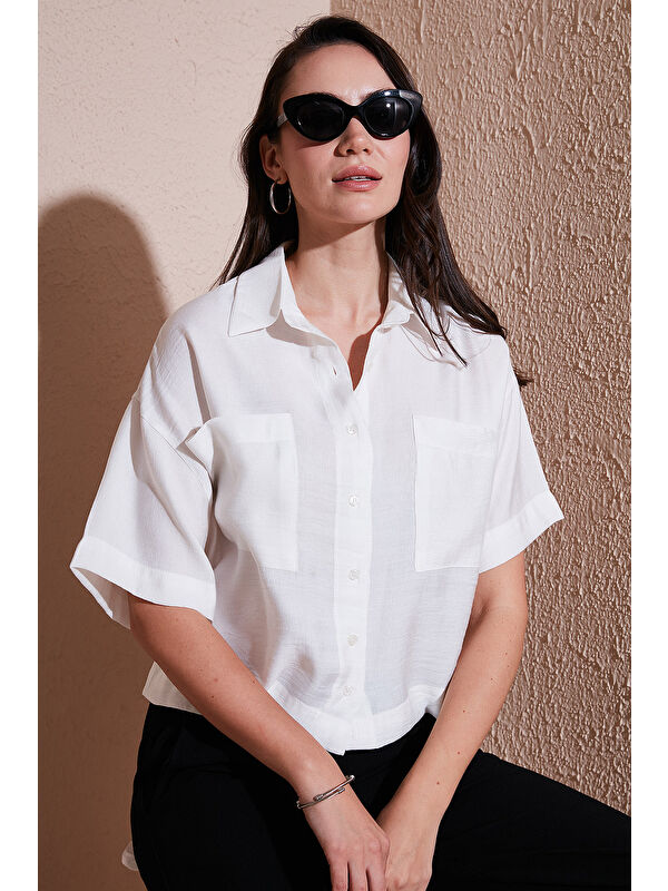 Lela Regular Fit Cep Detaylı Kısa Kollu Gömlek 6778568
