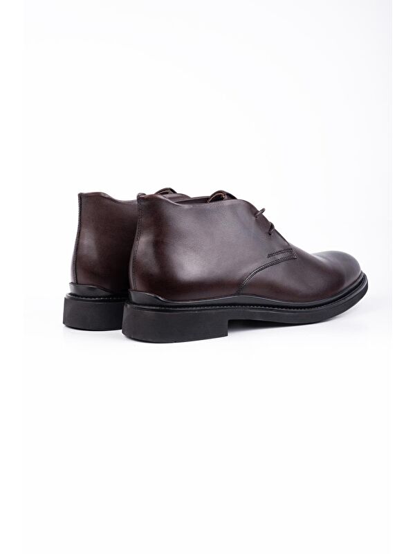 Koyu Kahverengi %100 Deri Analin Bağcıklı Classic Ayakkabı 1033245162 - Görsel 5