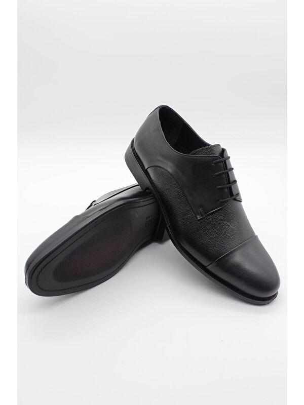 Imza Siyah Imza %100 Deri Analin Bağcıklı Classic Ayakkabı 1033245177_001