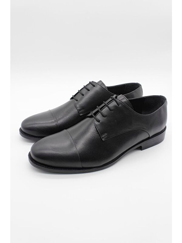 Imza Siyah Imza %100 Deri Analin Bağcıklı Classic Ayakkabı 1033245177_001