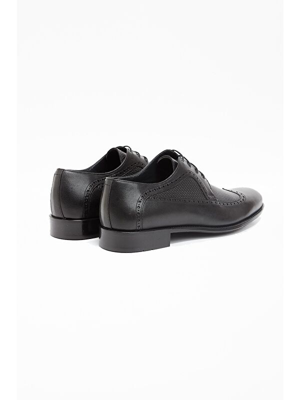 Siyah Hakiki Deri Antik Bağcıklı Klasik Ayakkabı 1033240183 - Görsel 4