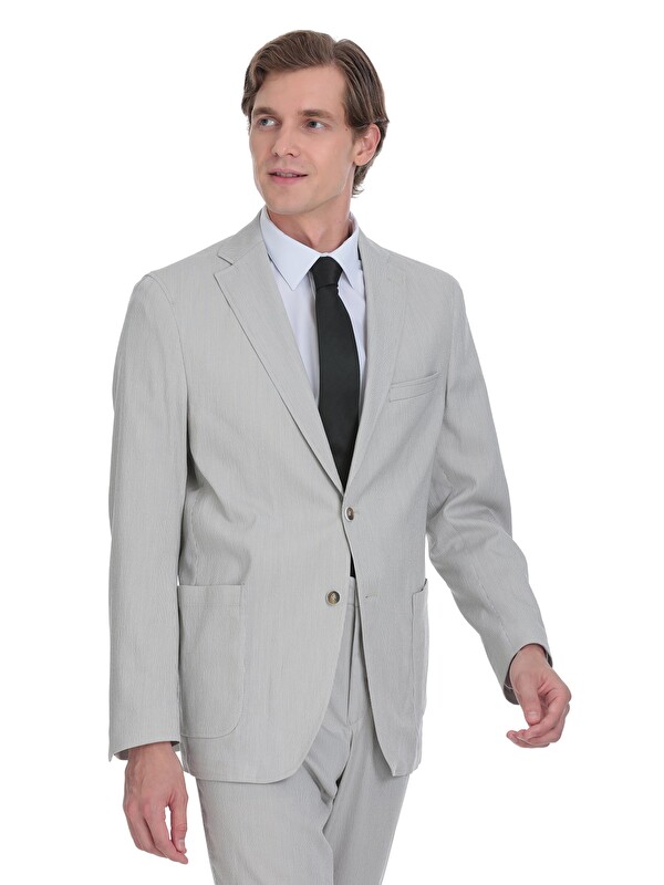 Hatemoğlu Vizon Comfort Fit Mono Yaka Casual Takım Elbise