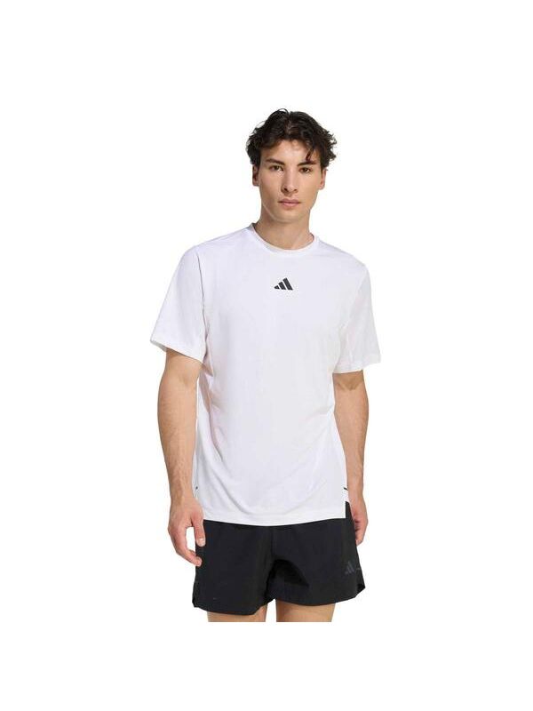 Adidas D4T Essentials Erkek Beyaz Yuvarlak Yaka Tişört
