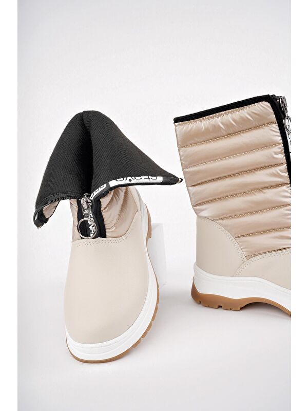 SUGAR Çocuk Unisex Rahat Kalıp Önü Fermuarlı İçi Kürklü Yağmur ve Kar Botu - Görsel 4