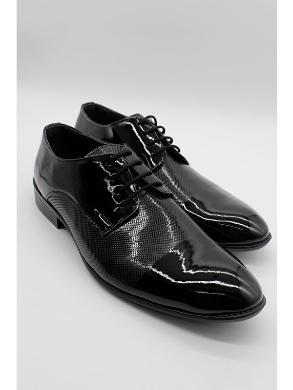 Siyah Rugan Bağcıklı Tokalı Casual Ayakkabı 1033240174 - Görsel 4