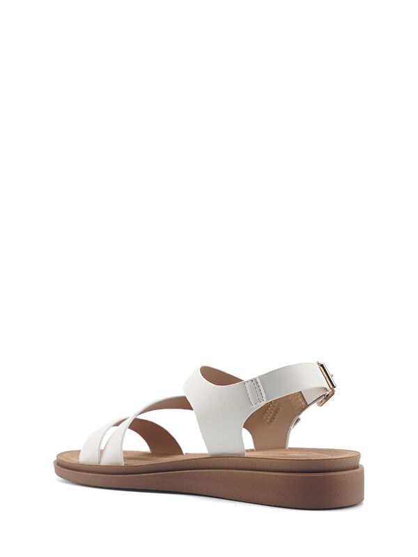 166925.Z5FX Beyaz Kadın Comfort Sandalet - Görsel 4