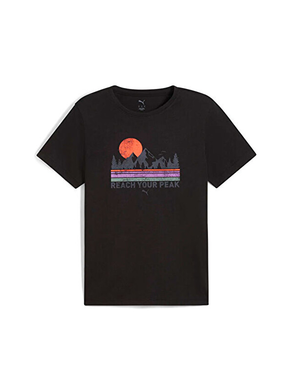 Puma Graphics Outdoor Unisex Tee Erkek Koşu Tişörtü 52659801 Renkli