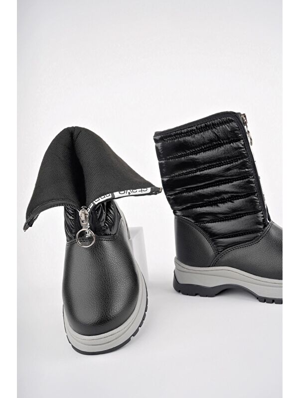 SUGAR Çocuk Unisex Rahat Kalıp Önü Fermuarlı İçi Kürklü Yağmur ve Kar Botu - Görsel 4