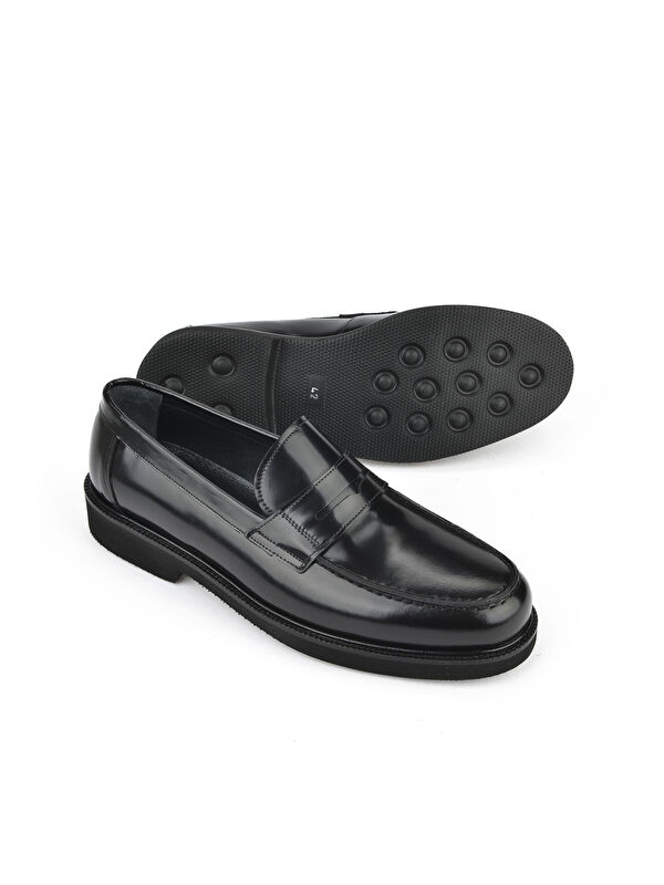 Erkek Hakiki Deri Ayakkabı 151145Z144 Siyah - Görsel 5