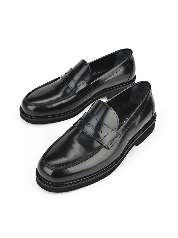 Erkek Hakiki Deri Ayakkabı 151145Z144 Siyah - Görsel 6