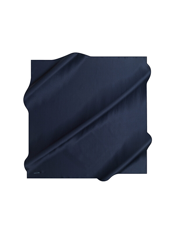 AKER Lacivert 90X90 Düz Twill Eşarp