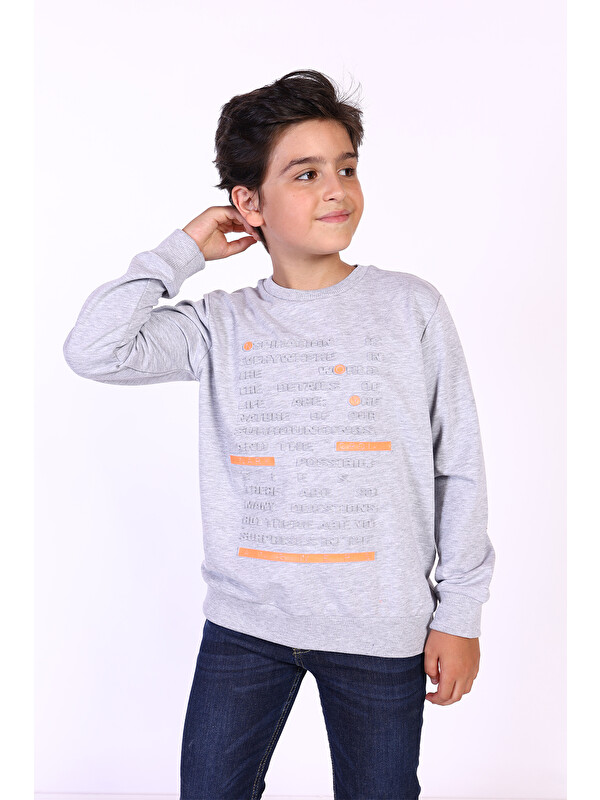 Toontoykids Erkek Çocuk Kabartma Baskılı Sweatshirt