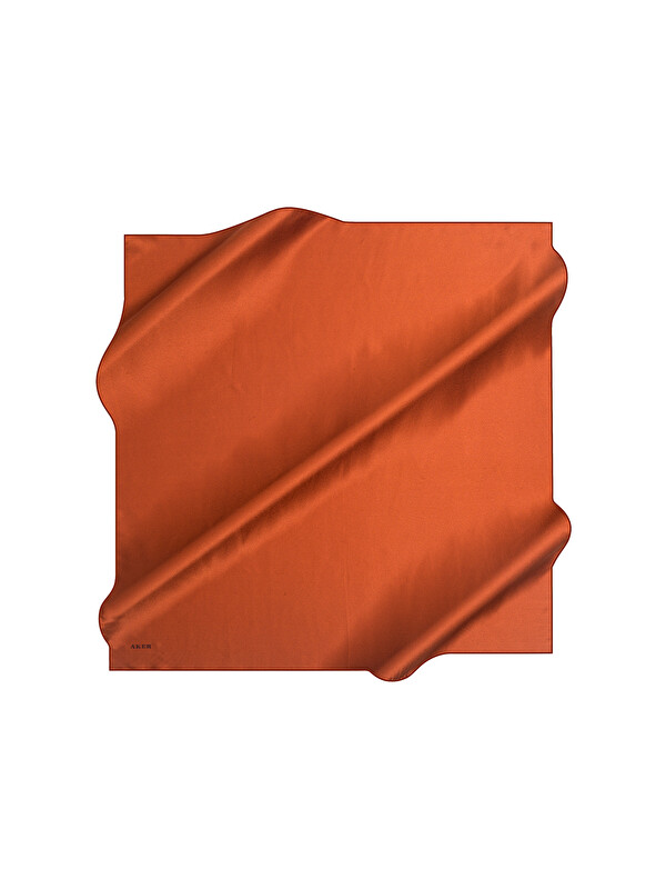 AKER Turuncu 90X90 Düz Twill Eşarp