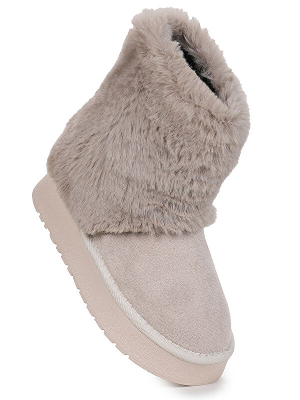 Nera Kürklü Kız Çocuk Süet Bot Ayakkabı - Görsel 2